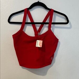 FP Movement Red Strappy Crop Top